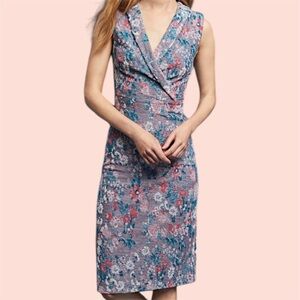 Maeve Jacquard Floral Sleeveless Midi Dress